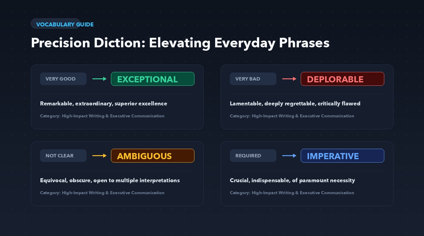 Advanced Vocabulary for Simple English Phrases