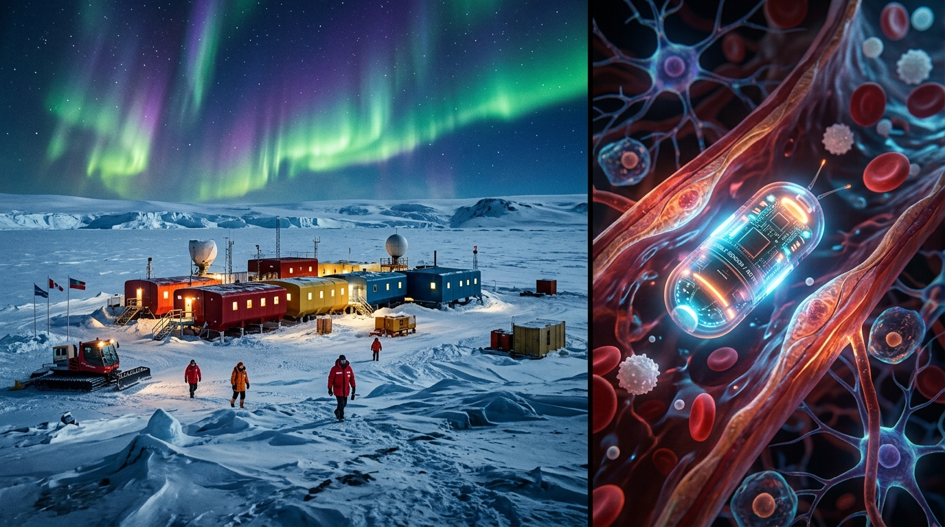 Newspaper Notes: Edible Sensors And Antarctic Team Life