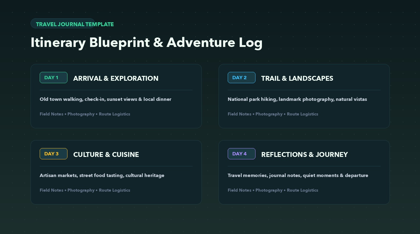 Travel Note Template: Capturing the Journey